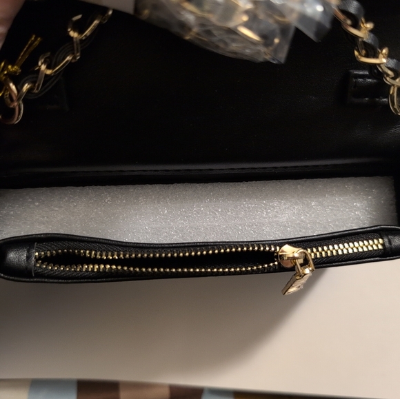 Bebe Black Quilted Clutch with Gold AccentsBebe Sophia Crossbody Small Black Bag - Picture 4 of 7